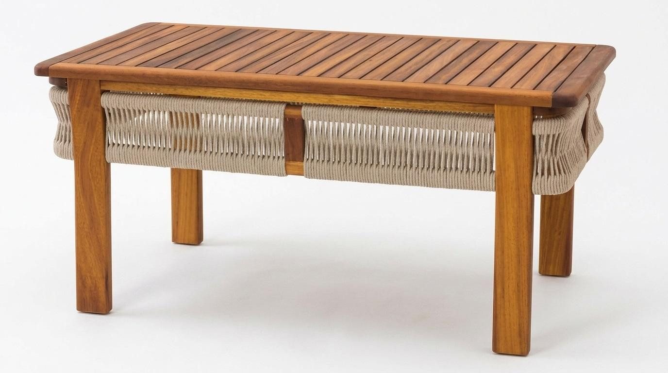 JVmoebel Couchtisch Gartencouchtisch Modern Naturholz Stilvoll Rechteckig Robust Terrasse (1-St., 1-tlg)