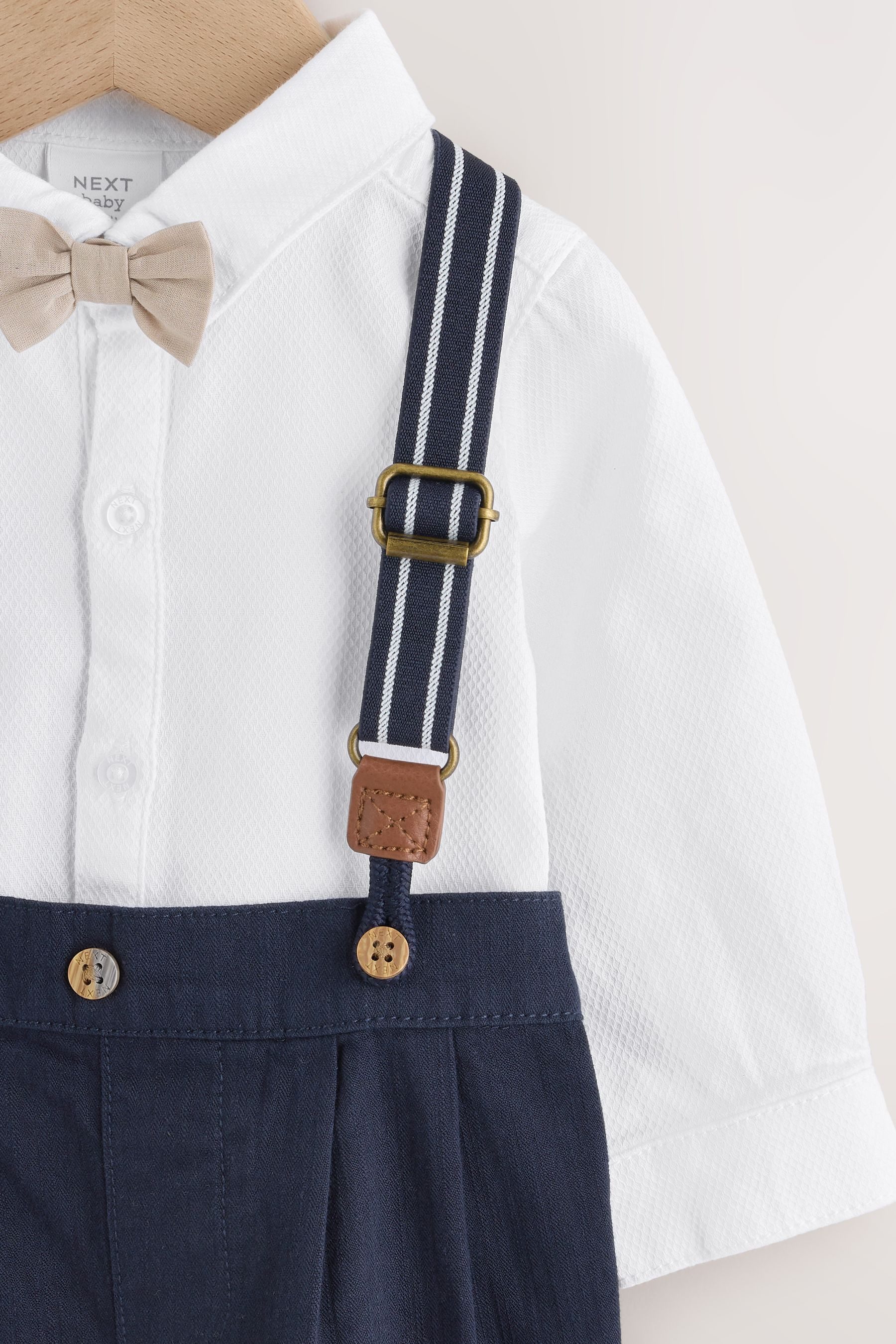 Next Hemd & Hose Baby Hemd, Hose und Hosenträger, 4er-Set (3-tlg)