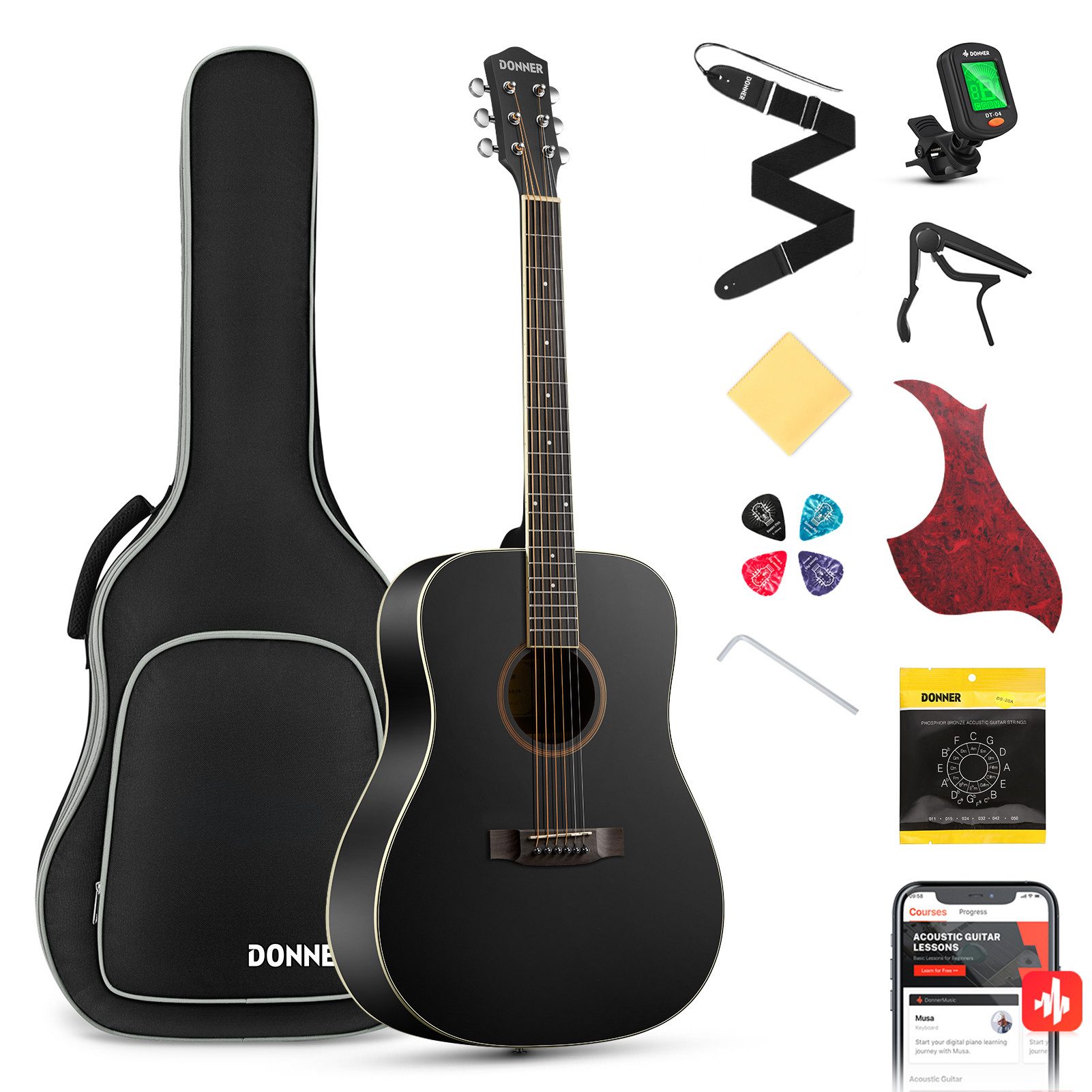 Akustikgitarre Akustikgitarre in voller Größe 41 Zoll DAG-1CB