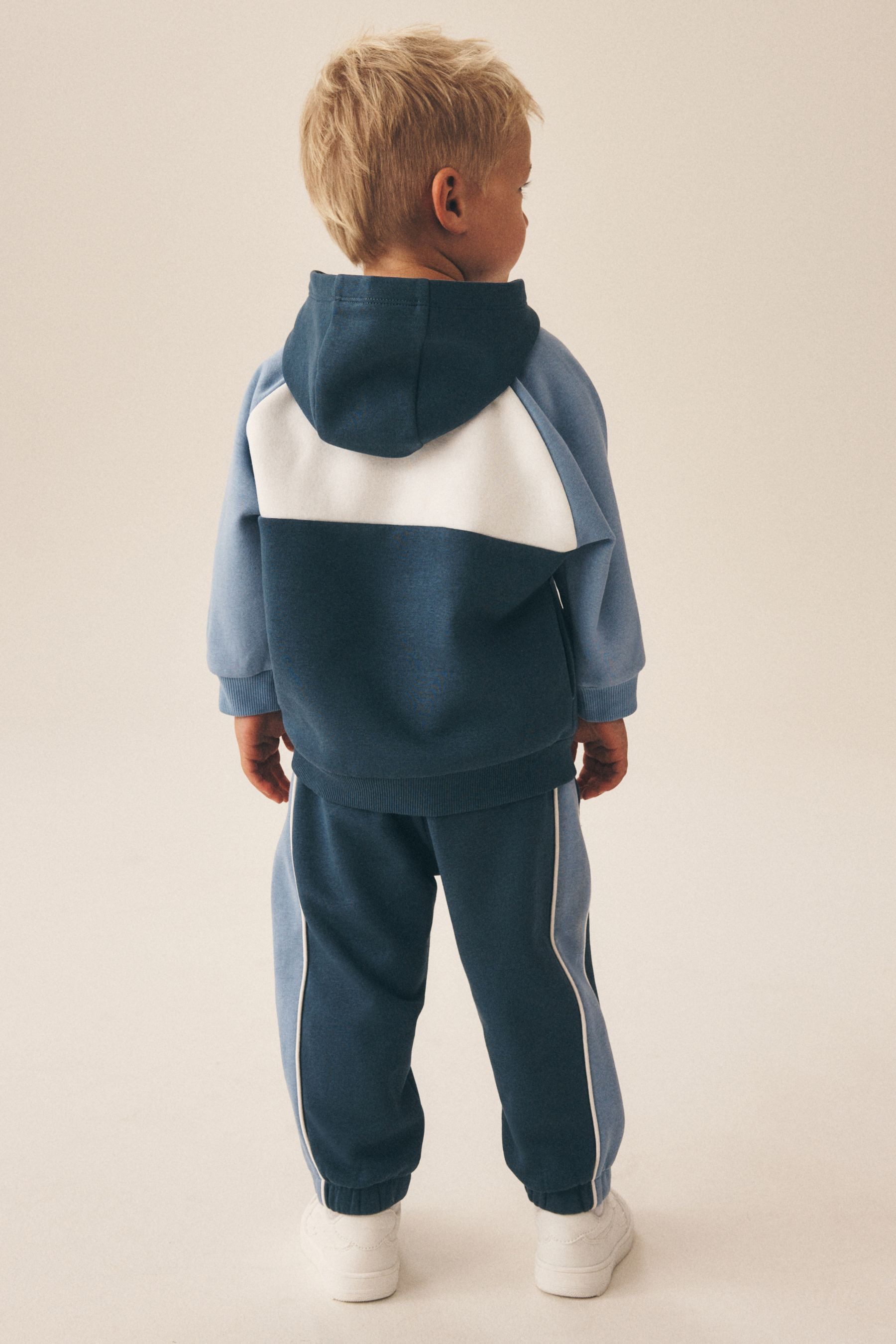Next Sweatanzug Blockfarben-Kapuzensweatshirt und Jogginghose (2-tlg) – Bild 2 von 5