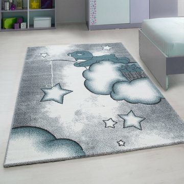 Kinderteppich, Homtex, 80 x 150 cm, Kinderteppiche Teppich mit Stern Himmel Motiven Rund / Viereckig