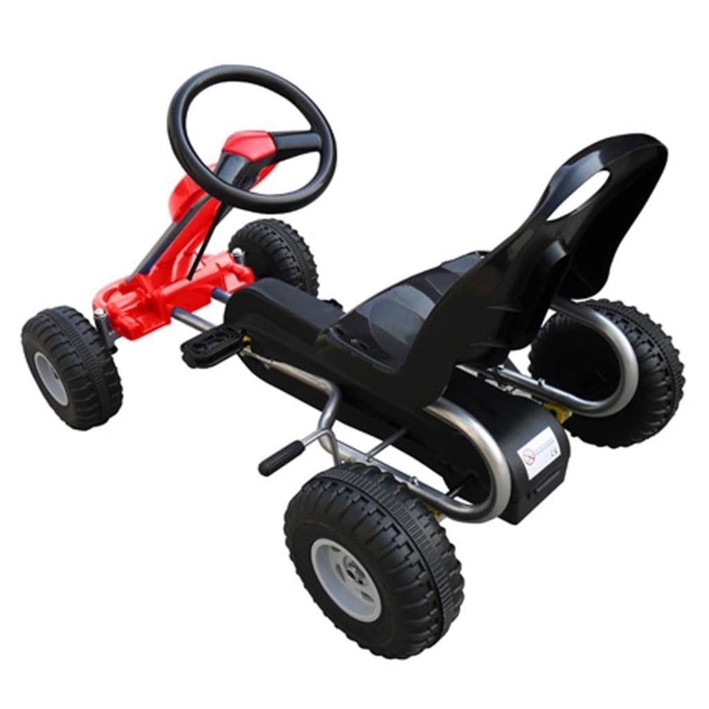 DOTMALL Go-Kart Kinderfahrzeug, Tretfahrzeug für rot 30 Kinder bis kg 3-5Jahre