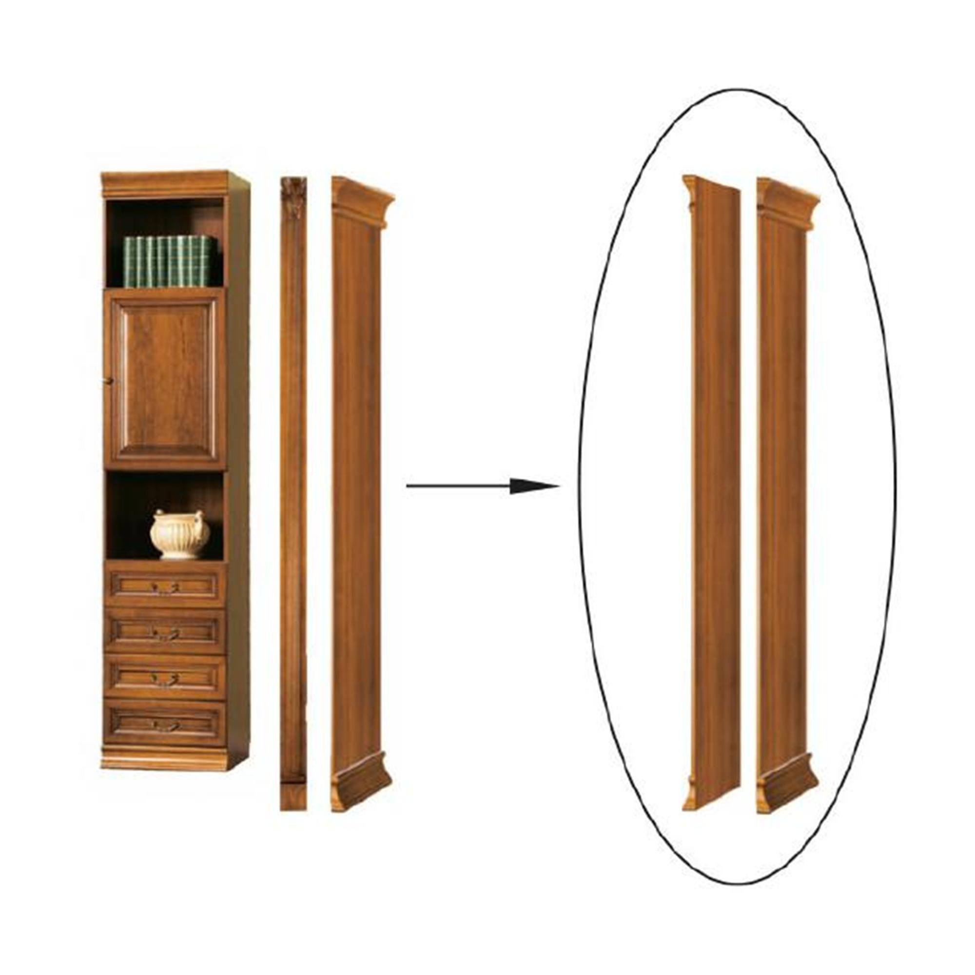 JVmoebel Bücherturm, Klassisches Abschlußelement für Bücherschrank Bücherregal Schrank - Model SE-B2