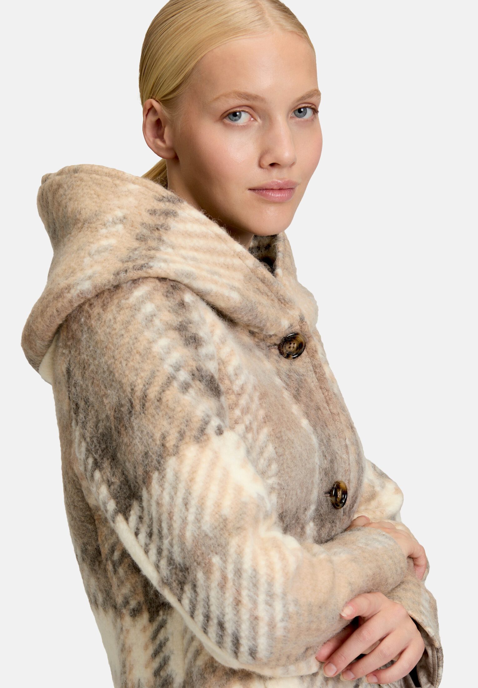Amber & June Kurzjacke Damen mit Kapuze