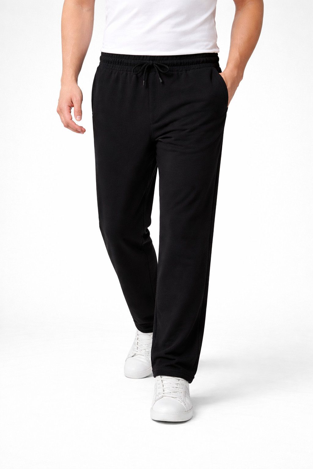 Smith & Solo Jogginghose Herren, Sporthose Trainingshose, Baumwolle Laufhose Elastikbund mit Tunnelzug