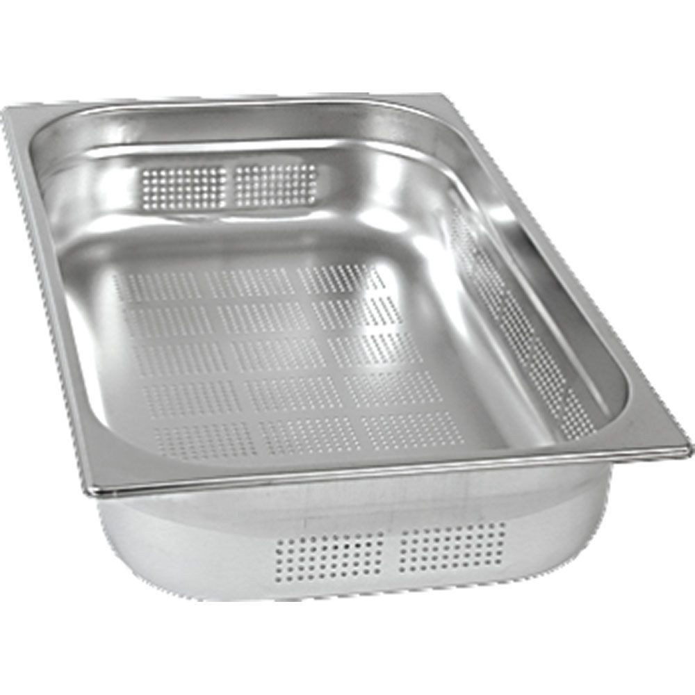 Morleos Thermobehälter Gastronormbehälter GN t 1/1 100 mm perforiert, Edelstahl, (Stück, 1-tlg., Behälter), Gastronombehälter, gelocht