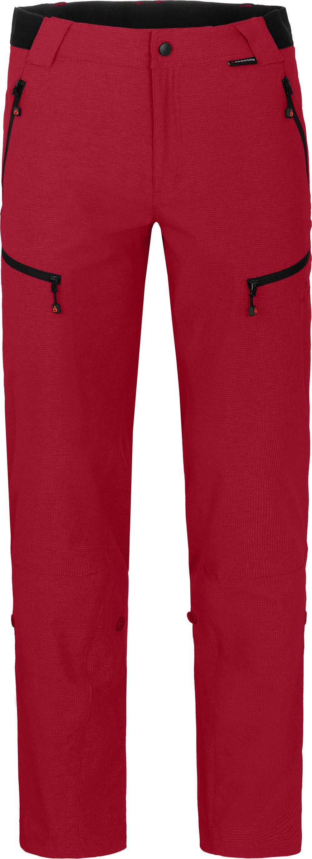 Bergson Outdoorhose LEBIKO Herren Wanderhose, robust, elastisch, Kurzgrößen, rot