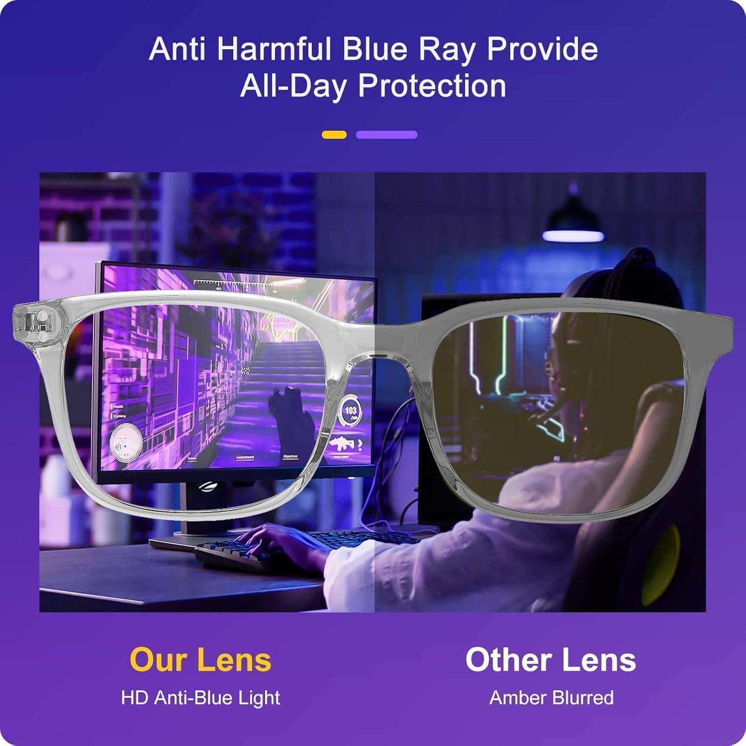 LuxusKollektion Brille Blaulichtfilter Brille PC Gaming Bluelight Filter Anti UV Damen Herren
