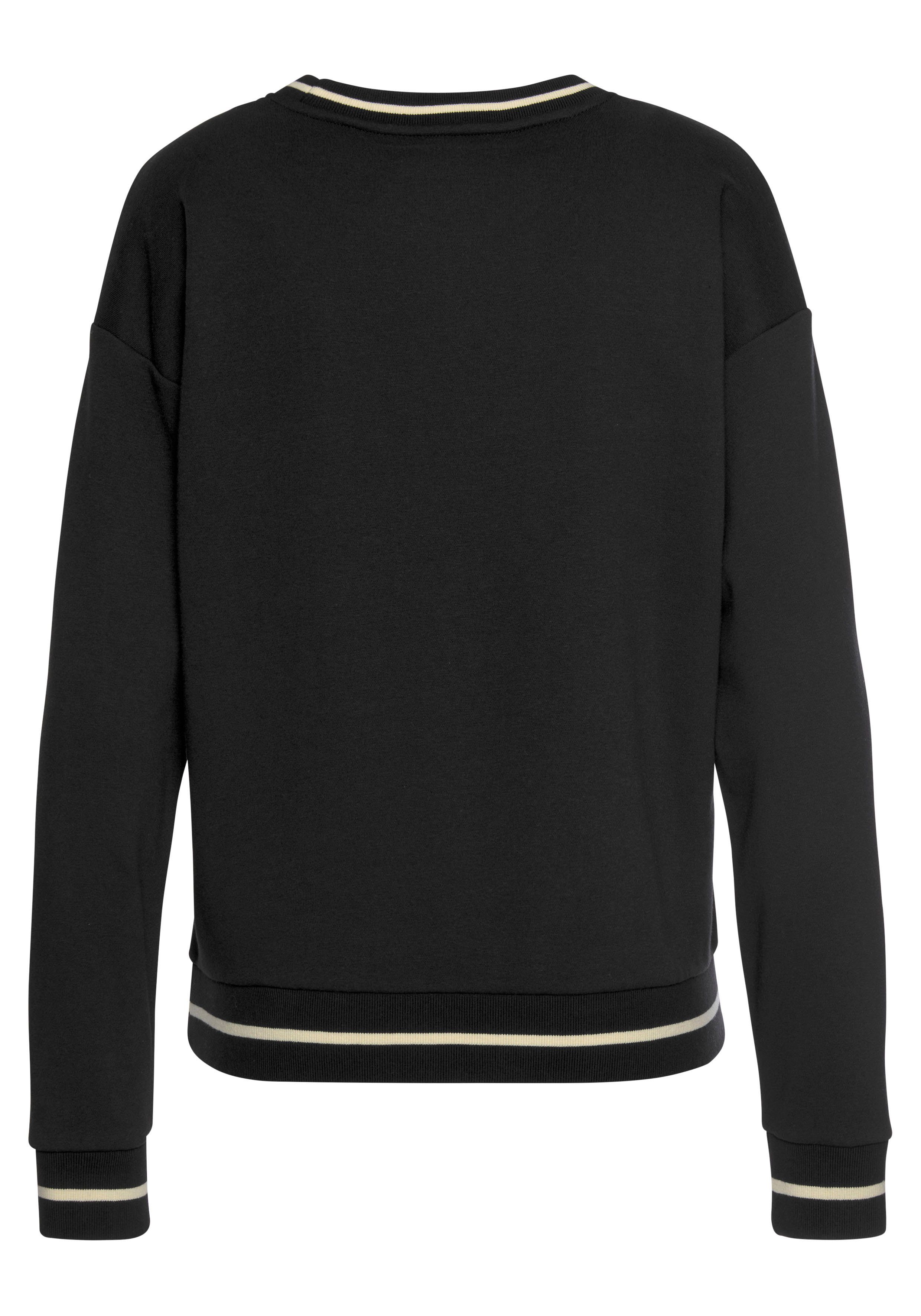 Sweatshirt schwarz LASCANA Loungeanzug