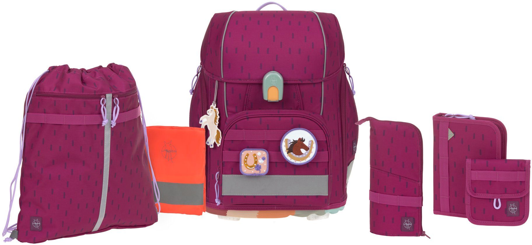 Schulranzen Unique, Boxy, Speckles Berry