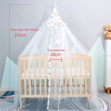 JOEAIS Moskitonetz Moskitonetz Bett Kinder Mückennetz Himmelbett Vorhänge 35*210*600cm, für Kinderbetten Babybetten, Stubenwagen oder und Laufstall