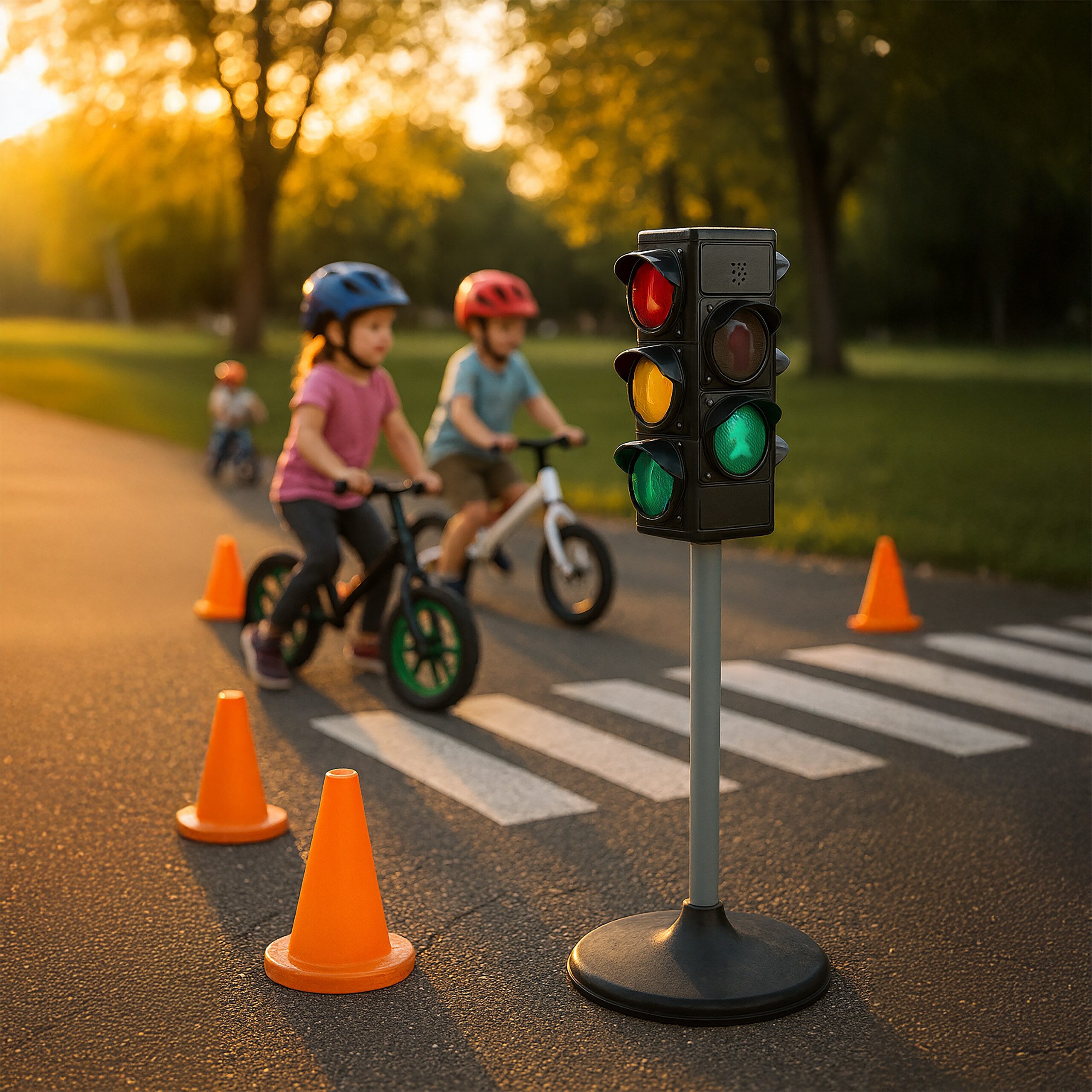 relaxdays Spiel-Ampelanlage Ampel für Kinder Licht & Sound