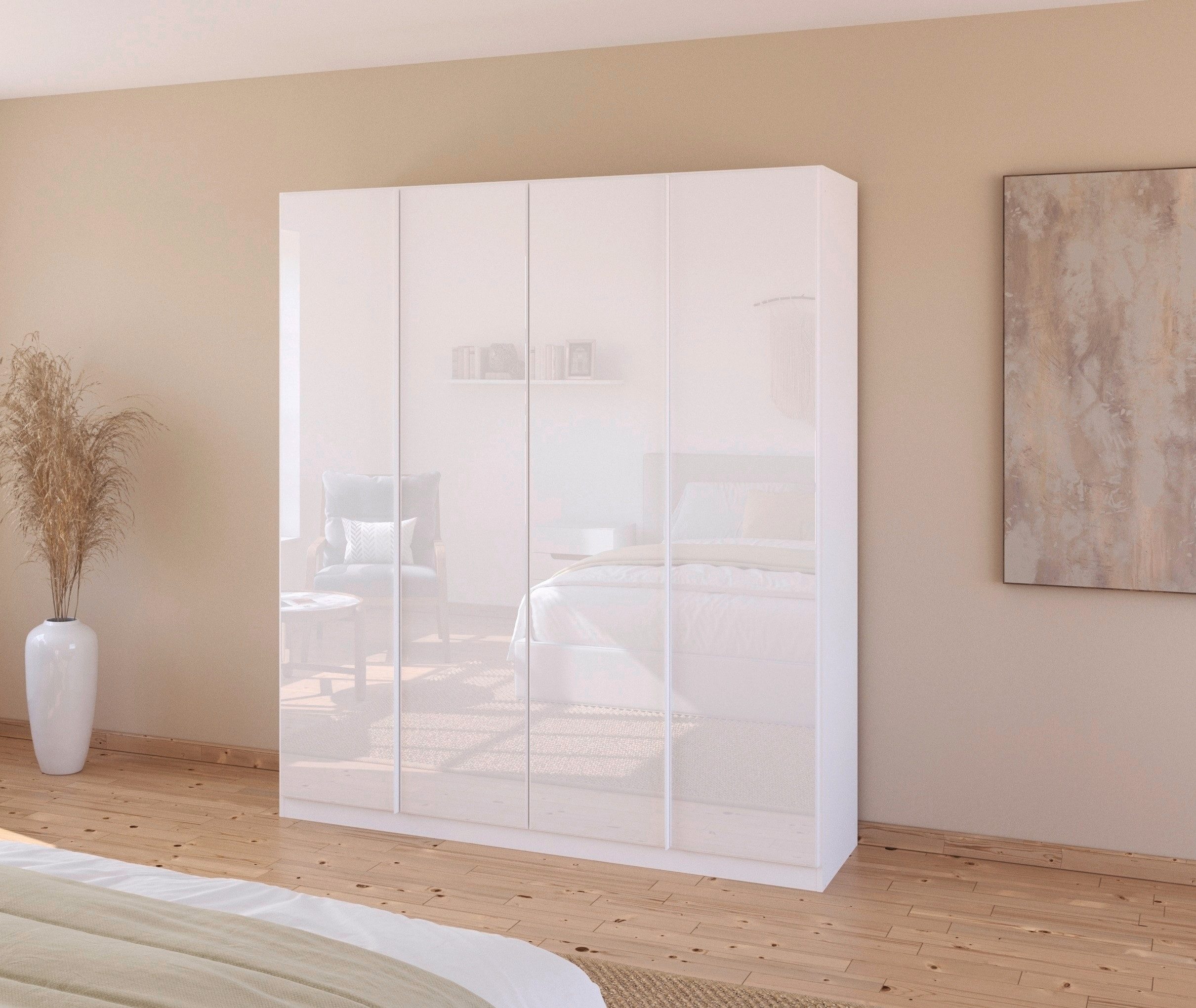 rauch Drehtürenschrank Monostar mit Glasfront sowie umfangreicher Innenausstattung
