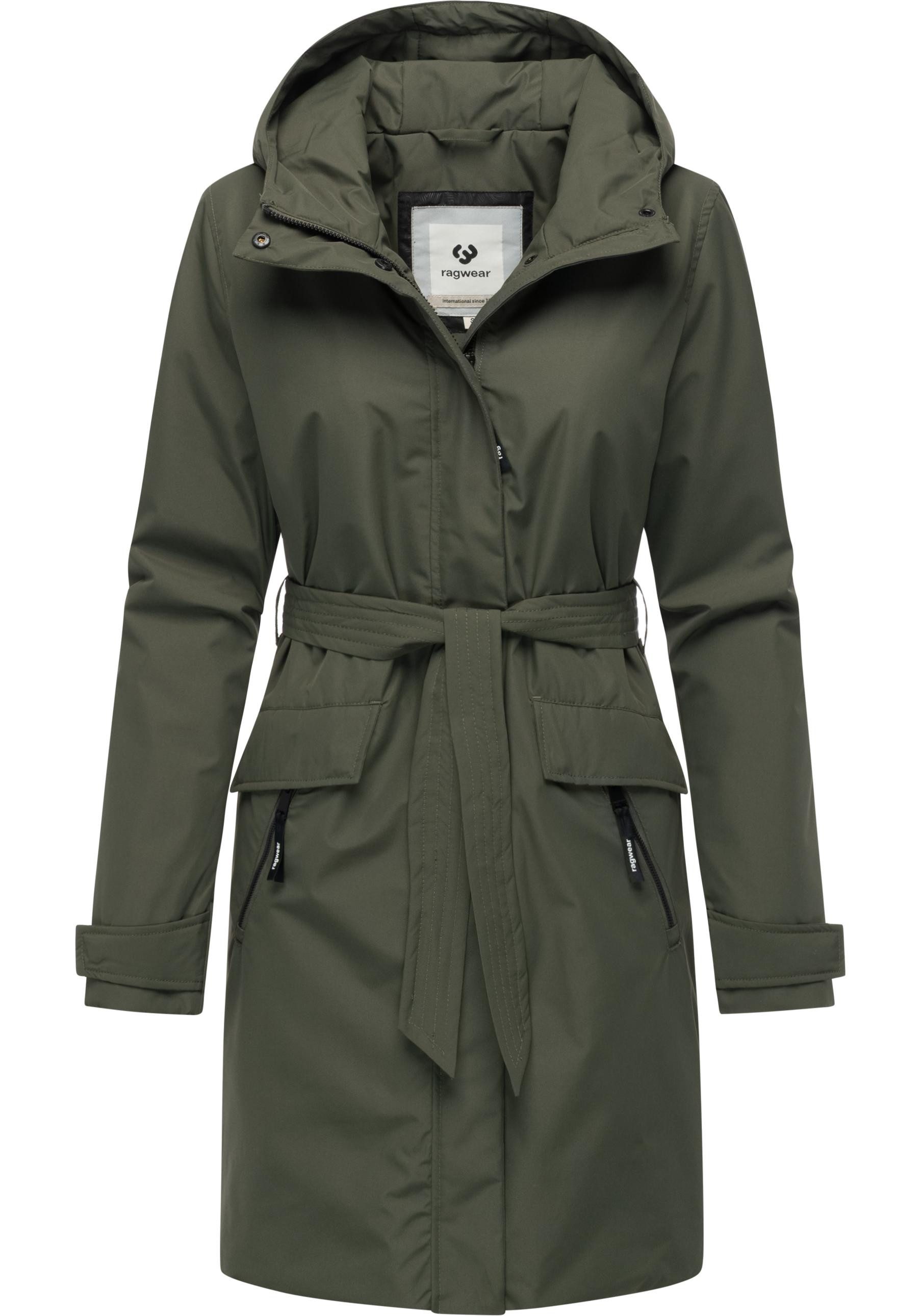 Ragwear Langmantel Horatia Warm YOUMODO Wasserdichter Wintermantel mit Bind günstig online kaufen