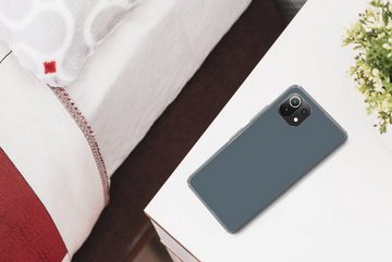 MuchoWow Handyhülle Farben - Blau - Innen, Phone Case, Handyhülle Xiaomi Mi 11 Lite, Silikon, Schutzhülle