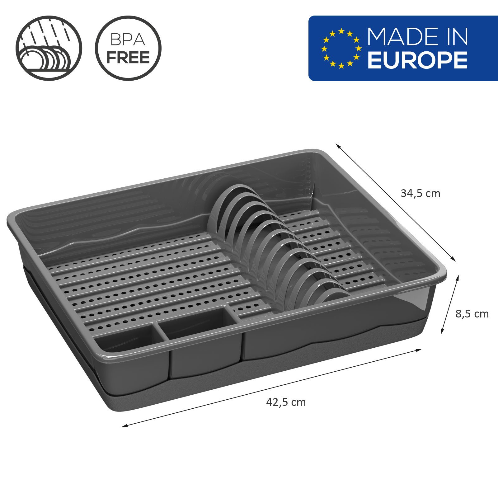 Wellgro Geschirrständer Abtropfgestell - Made in EU – Bild 2 von 5