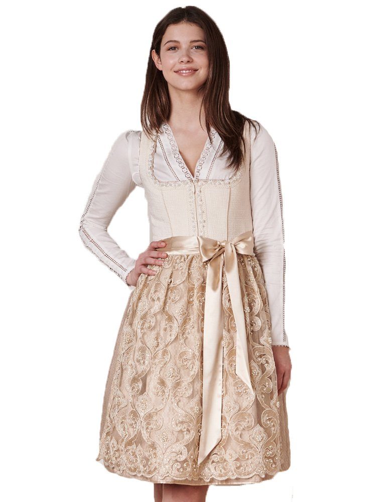 Krüger Madl Dirndl 'Klarissa' Traditionell 411565, Beige - 60cm