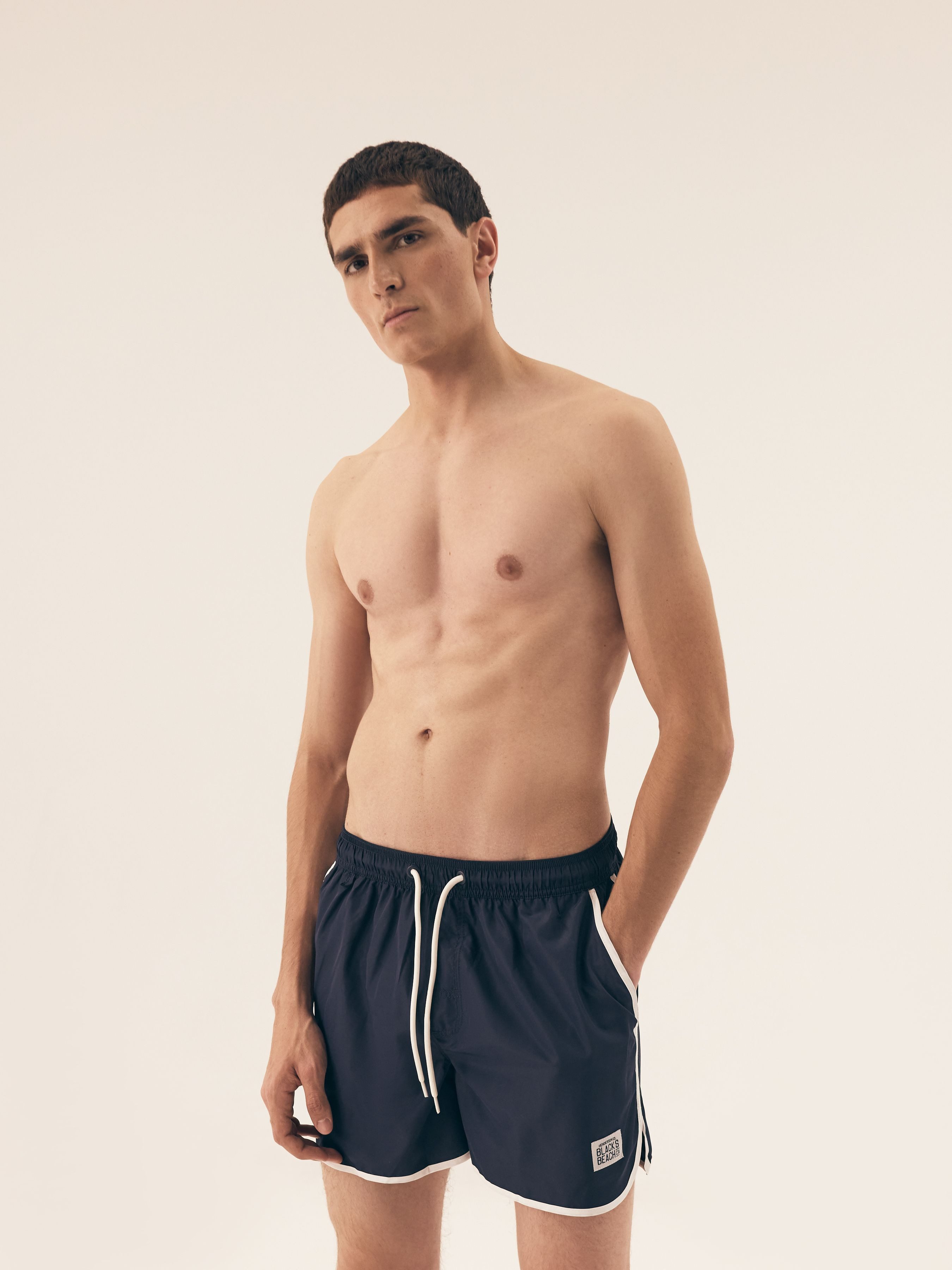 Henderson Badeshorts Bequeme Badeshorts aus elastischem Polyamid Mix im Retro Look Omaha (1-St)