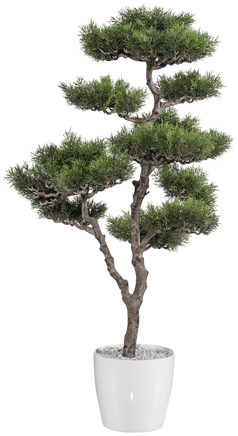 Kunstbaum Bonsai Zeder Bonsai, Creativ green, Höhe 90 cm, im Kunststofftopf