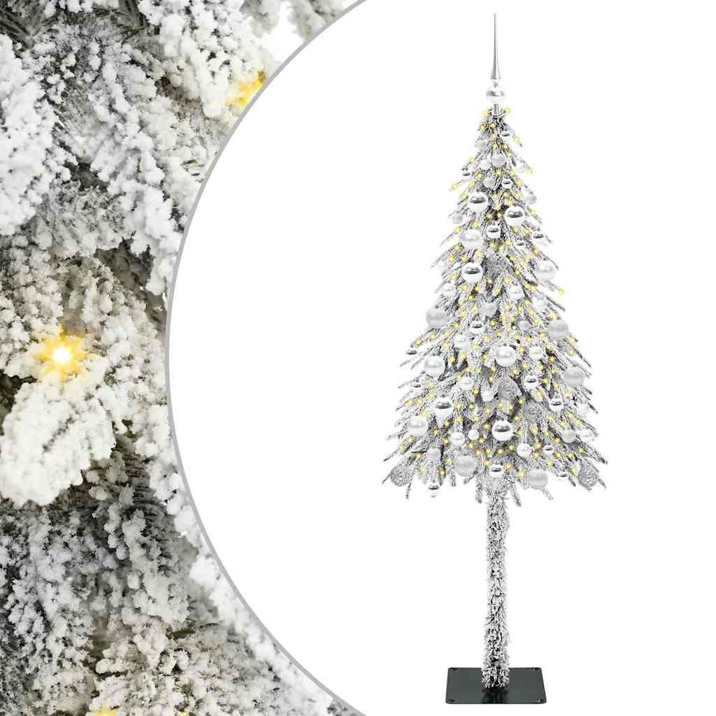 vidaXL LED Baum Weihnachtsbaum mit 300 LEDs Weiß 180 cm PE und Stahl