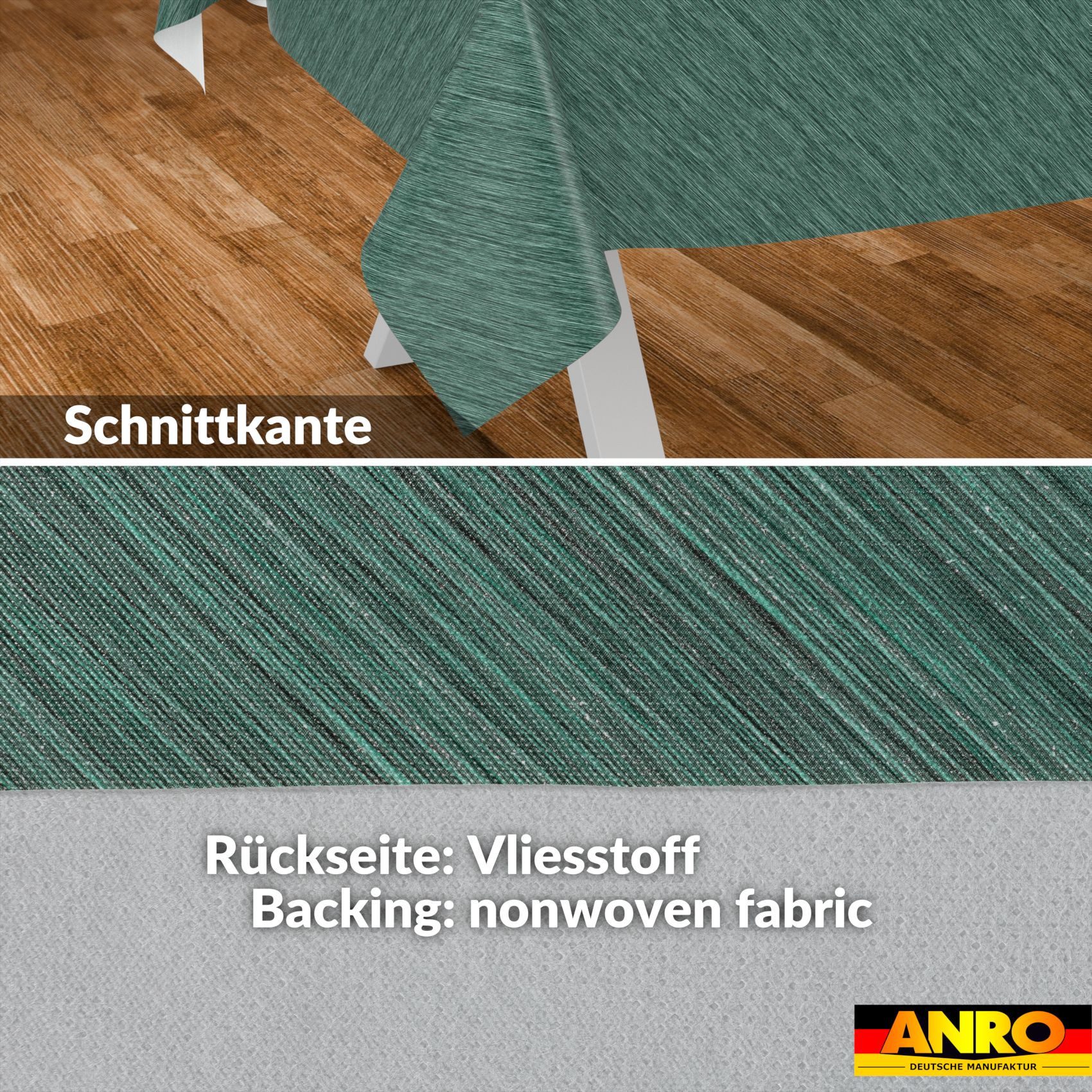 ANRO Tischdecke Wachstuchtischdecke Gartentischdecke Wachstischdecke (Einzelstück 1-tlg), Glatt 140x100cm wasserabweisend