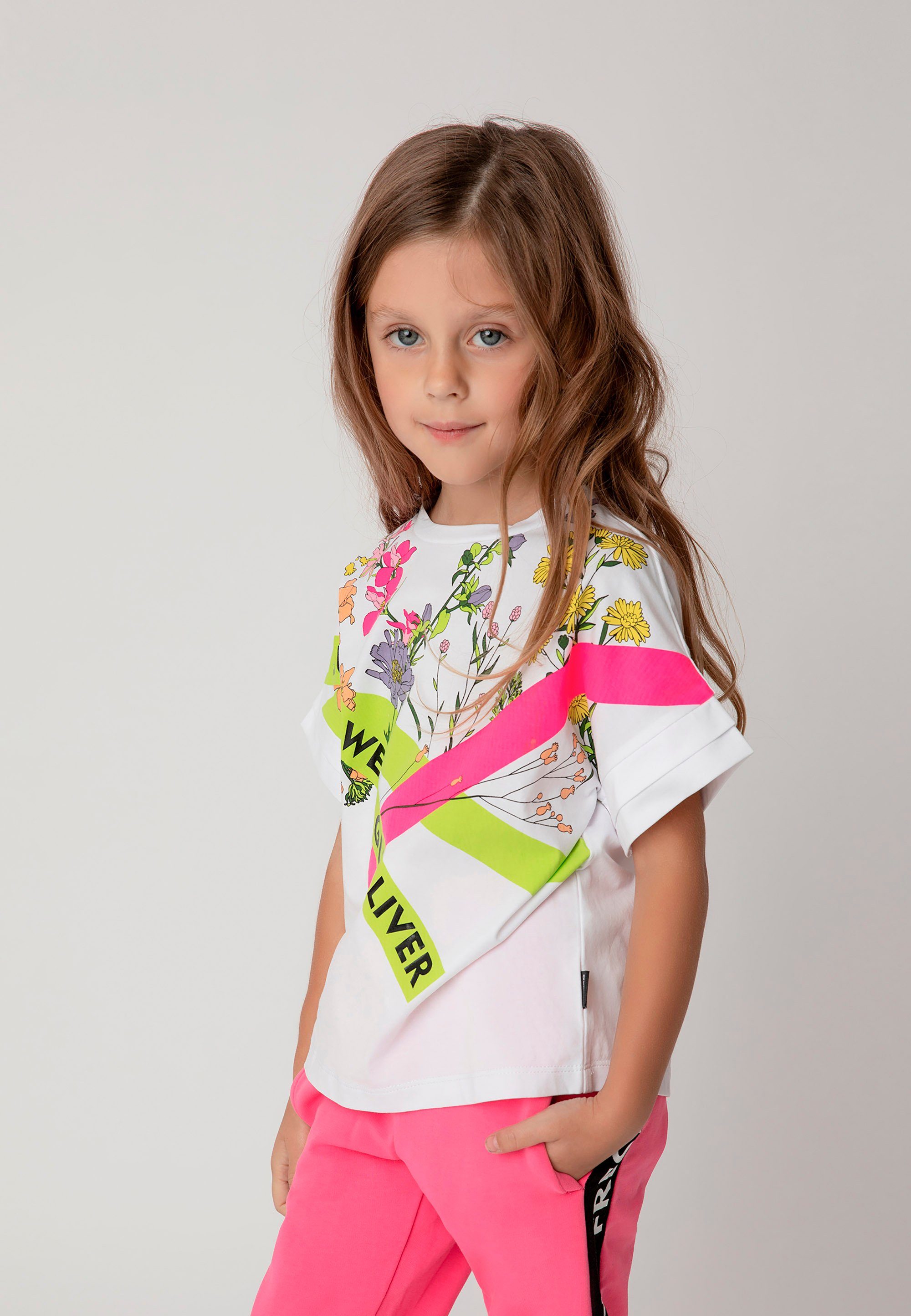 Gulliver T-Shirt mit floralem Sport und Freizeit Super Schule, für Zuhause geeignet Print