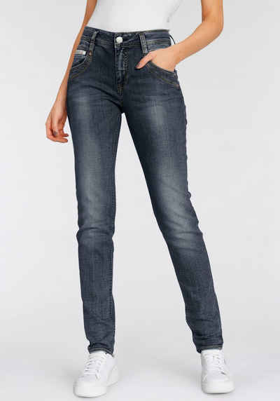 Herrlicher High-waist-Jeans »RADINA RECYCLED DENIM« mit leichtem Push-Up-Effekt