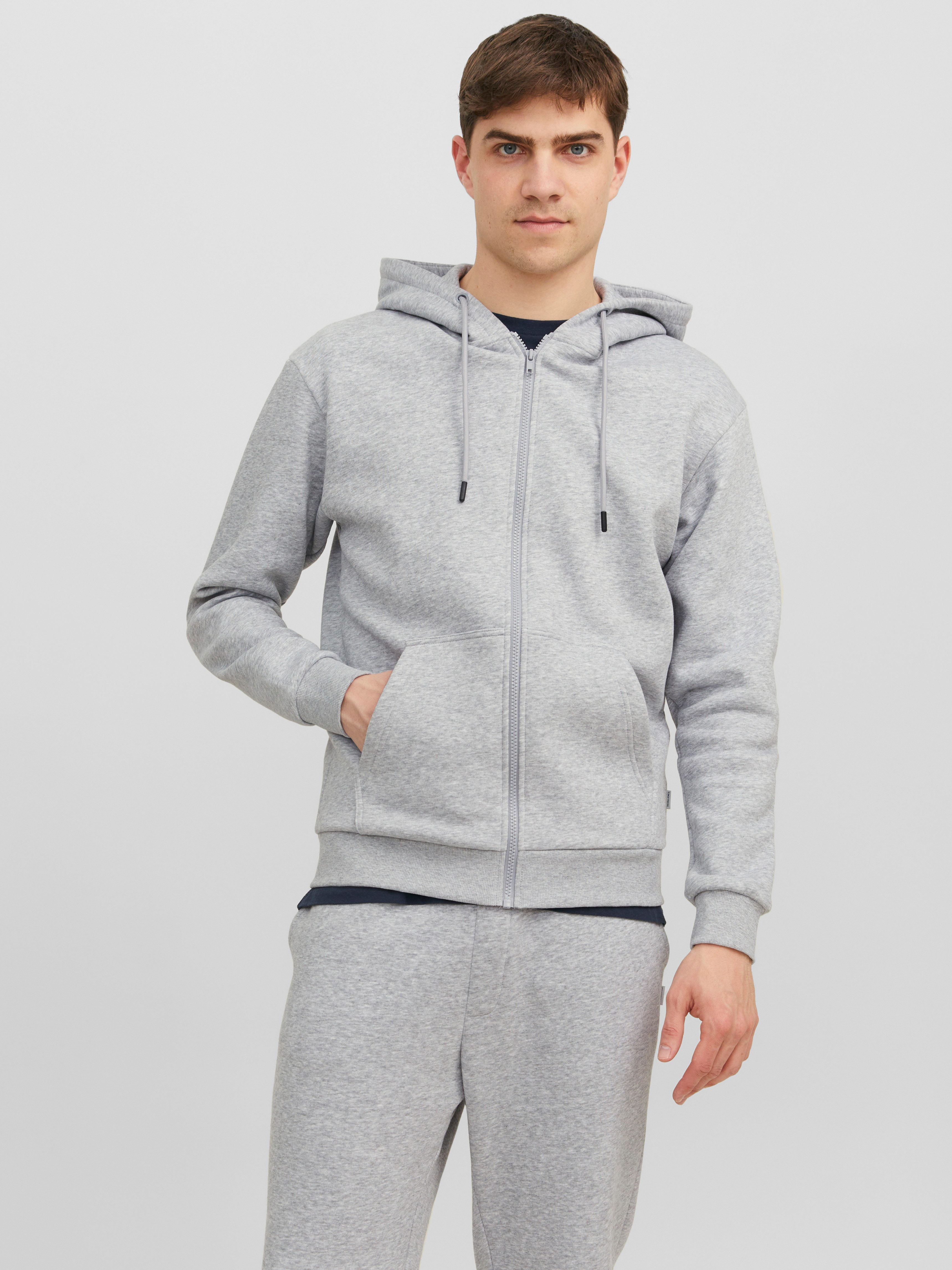 Jack & Jones Kapuzensweatjacke JJEBRADLEY mit Kapuze, ideal für kalte Jahreszeit mit Kapuze