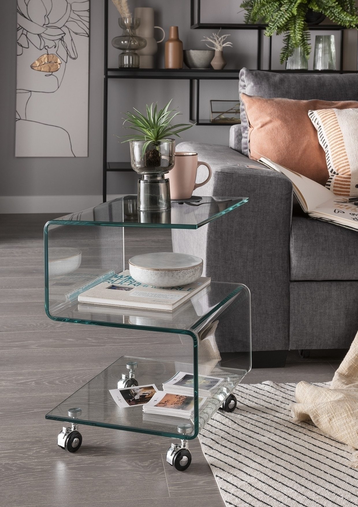 Concept GmbH Beistelltisch in Klarglas, Glas günstig online kaufen
