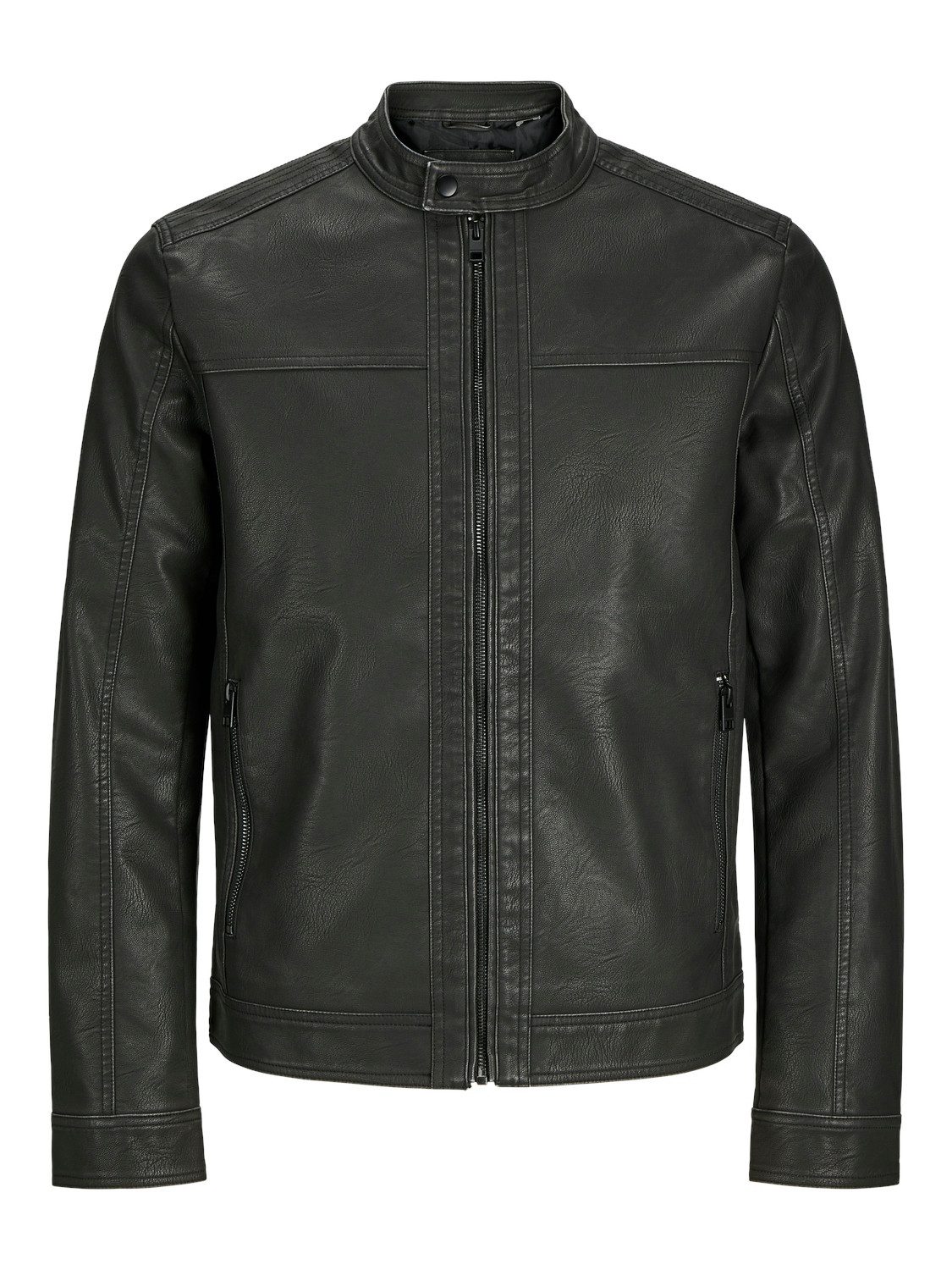 Jack & Jones Lederimitatjacke JJEWARNER WASHED PU JACKET NOOS mit Bandkrage günstig online kaufen