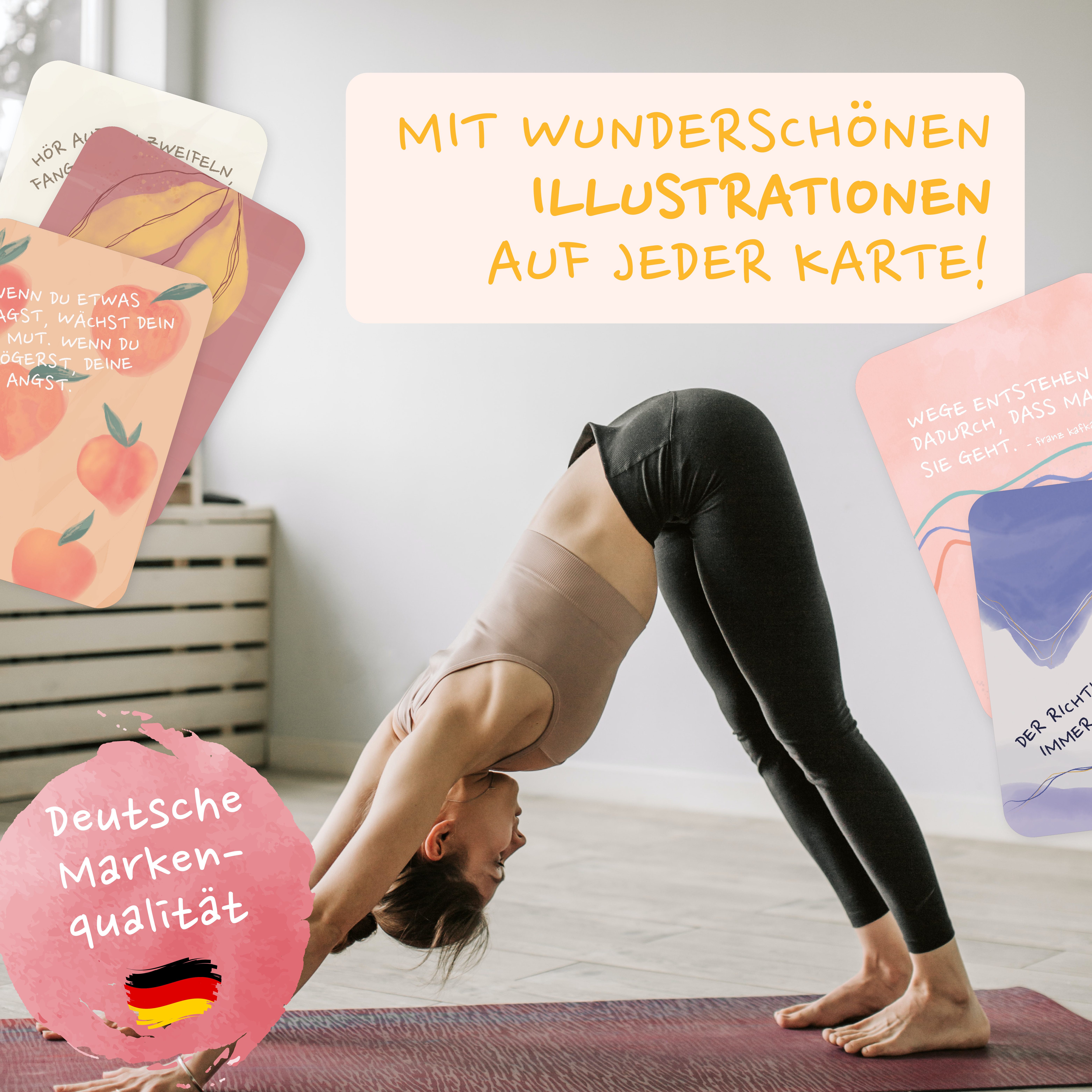 Amari Grußkarten Achtsamkeitskarten 55 Motivationskarten mit Sprüchen, Geschenkidee Affirmationskarten für Resilienz & Selbstliebe – Bild 4 von 5