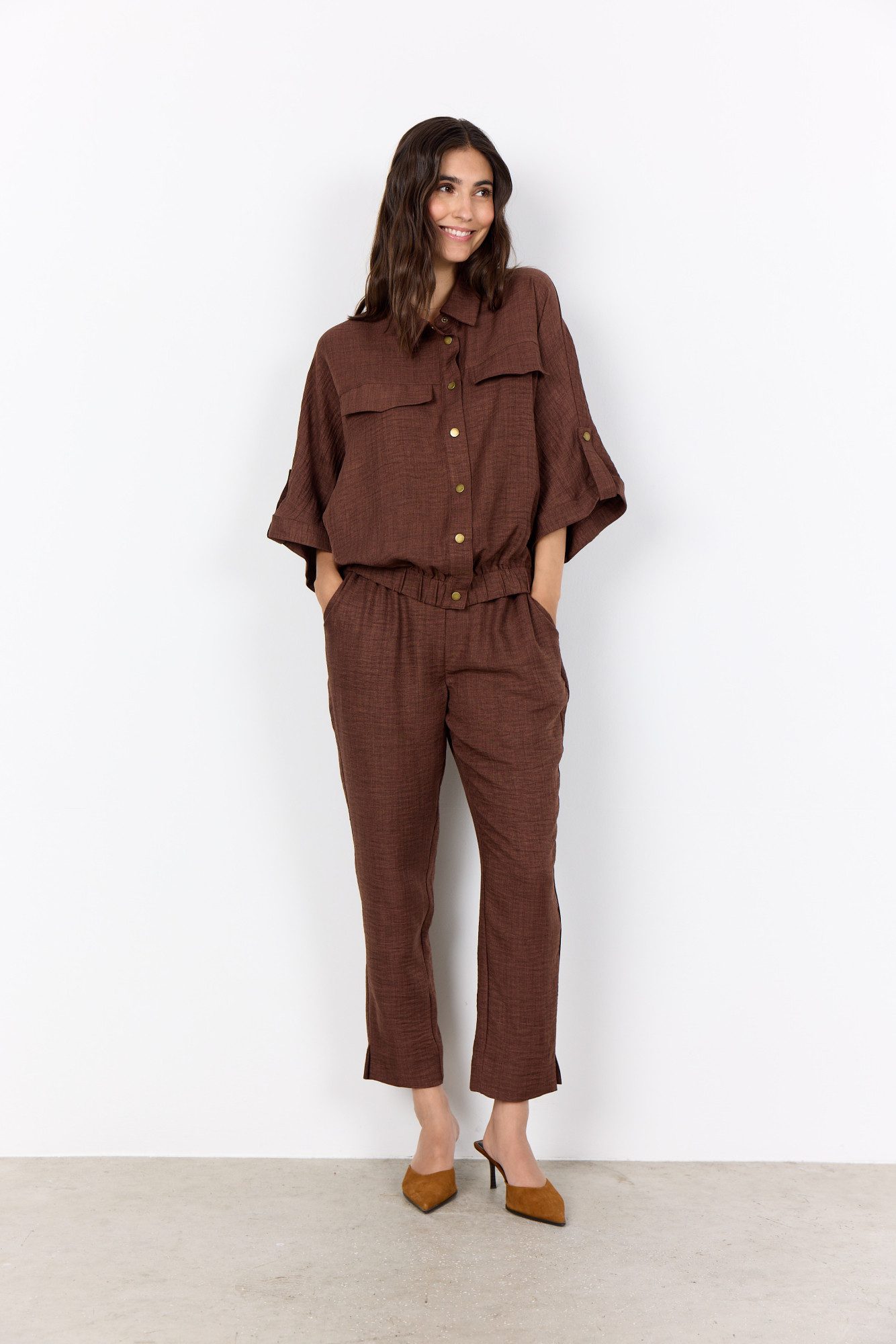 soyaconcept Kurzjacke SC-CHARISSA 1 aus Polyester, hüftlanger Schnitt, mit elastischem Bund