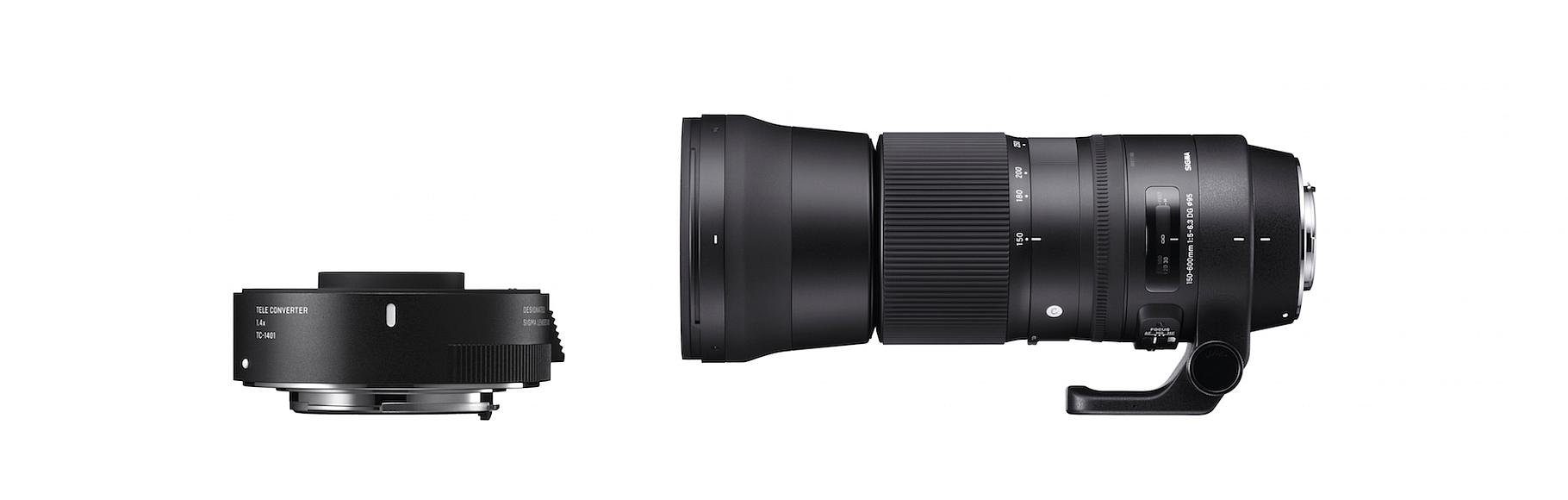 SIGMA 150-600mm f5,0-6,3 OS HSM C + Konverter TC1401 für Objektiv