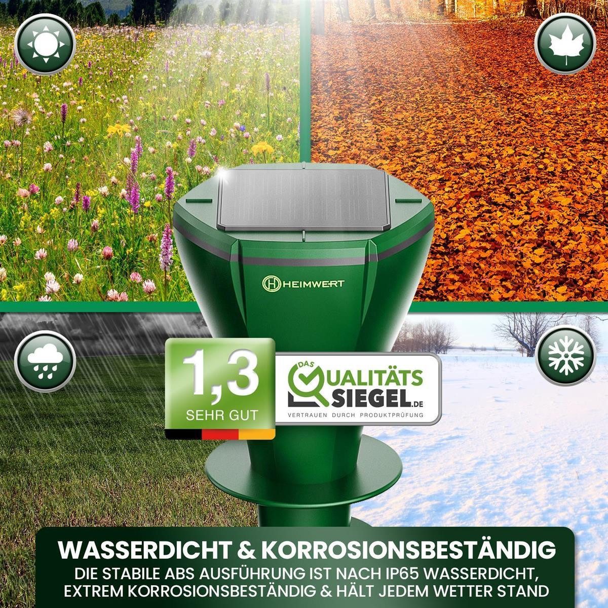 HEIMWERT Ultraschall-Tierabwehr HEIMWERT Maulwurf Vertreiber Wühlmausschreck 2er Pack, 2-tlg., hocheffizientes Erdschall System mit 3 Wechselfrequenzen – Bild 4 von 5
