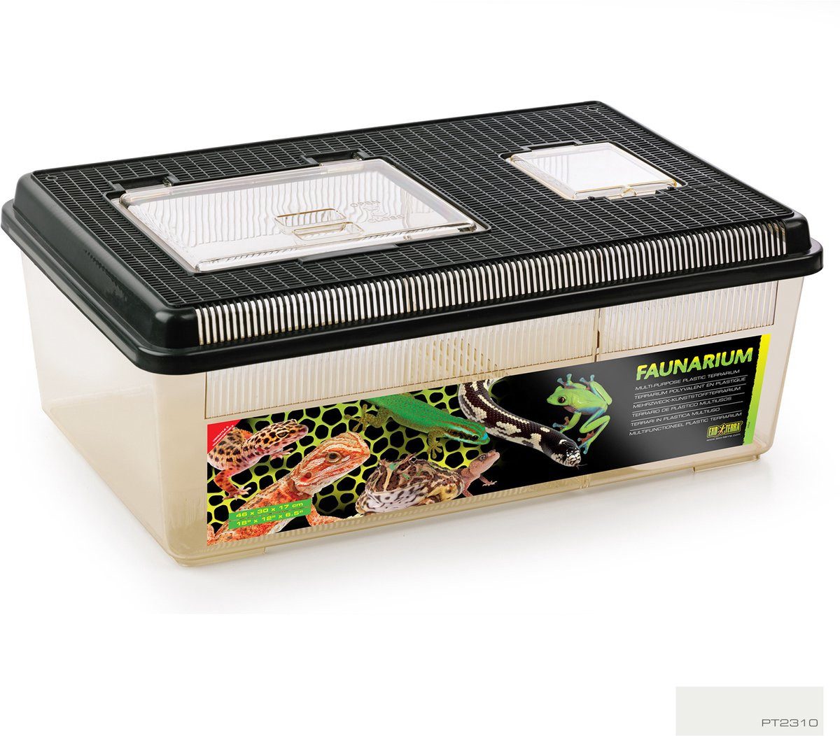 Exo Terra Terrarium Faunarium Vlak L 46.5x30.5x18 cm, BxTxH: 46.5x30.5x17 cm