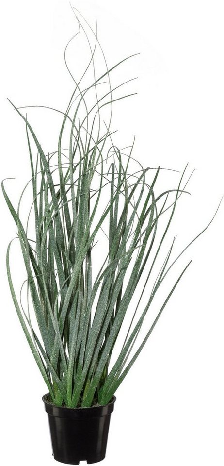Winterliche Kunstpflanze Weihnachtsdeko Grasbusch, Creativ green, Höhe 42 cm,  mit geeister Optik, im 2er-Set