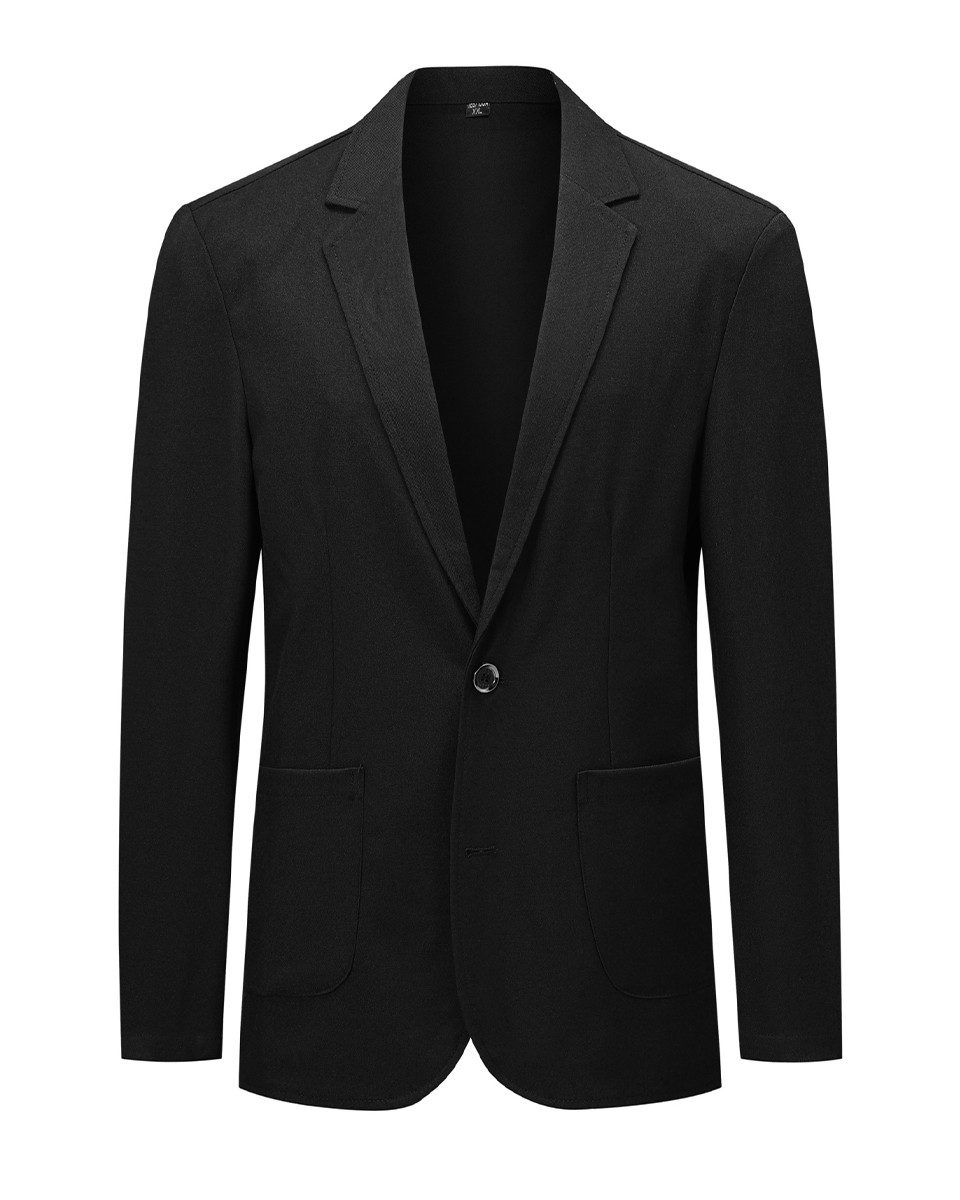 Allthemen Leinensakko mit Reverskragen Herren Anzugsakko aus gemustertem Lein-Mix