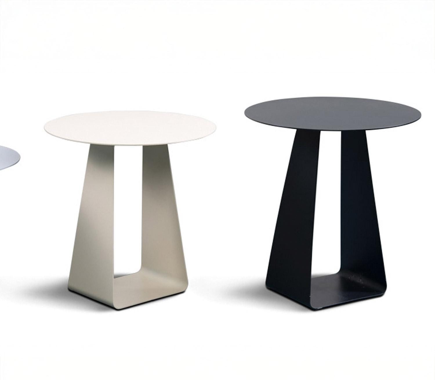 M2 Kollektion Beistelltisch FREDDY, Schwarz, Metall, Ø 45 x H 50 cm