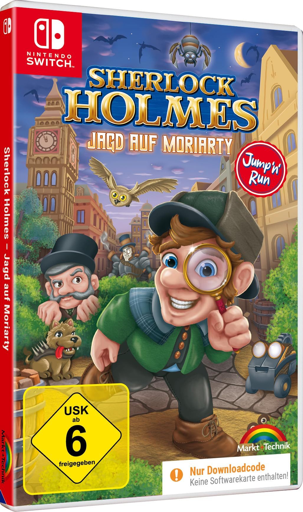 Sherlock Holmes - Jagd auf Moriarty - Jump n Run - Switch - Code in a (Code in a Box), Nintendo Switch