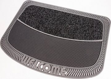 Fußmatte TC Clean Weaves, Welcome, Home2Fashion, rechteckig, Höhe: 8 mm, Schmutzfangmatte, mit Spruch, robust, In- und Outdoor geeignet
