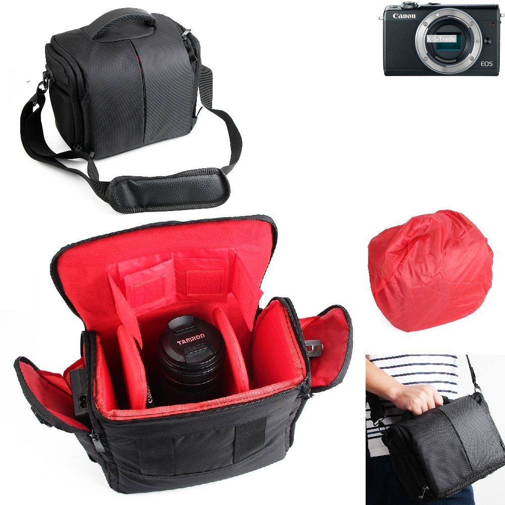 K-S-Trade Kameratasche für Canon EOS M100, Kameratasche Fototasche  Schultertasche Zubehör Tasche einteilbare