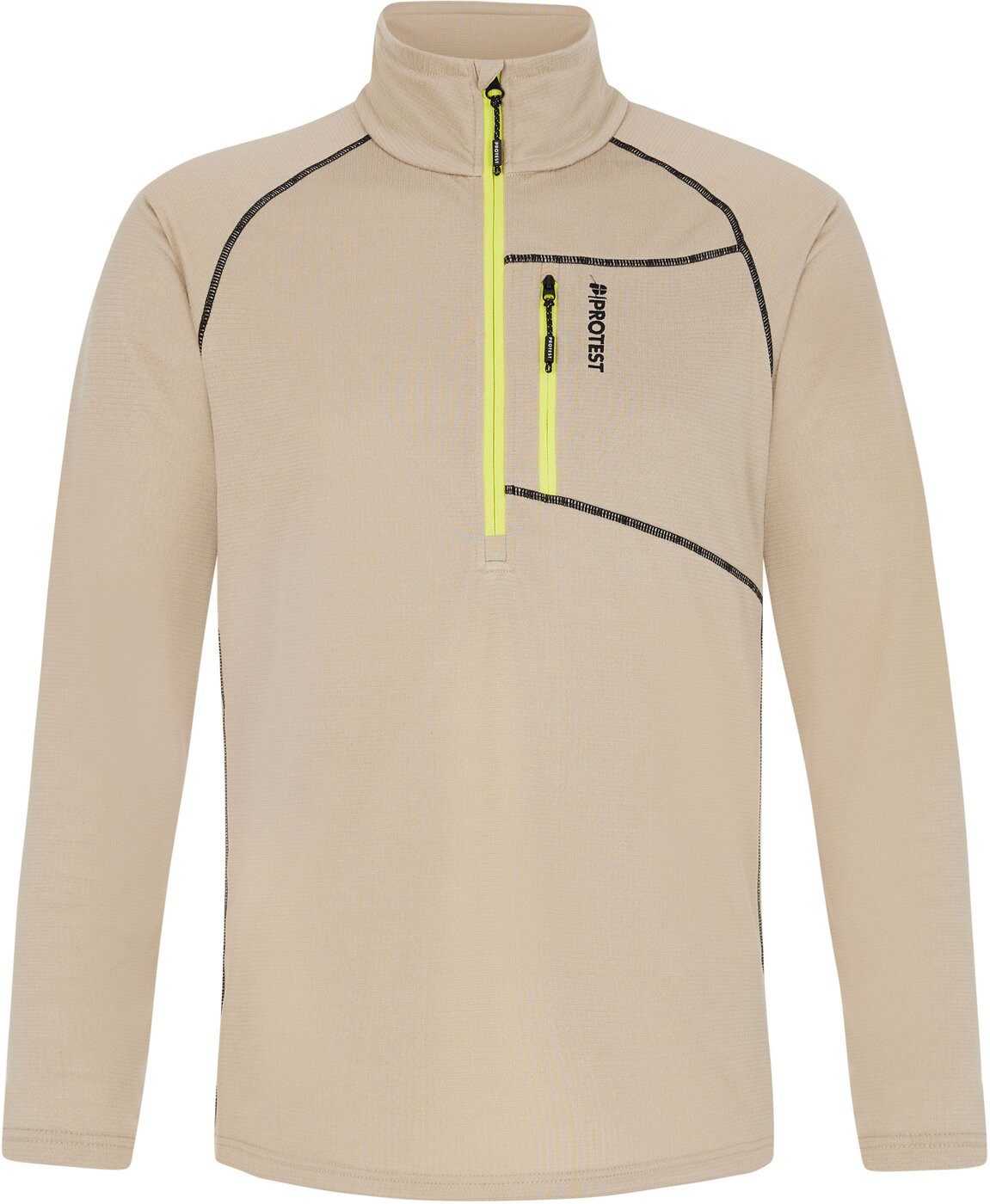 Fleecejacke PRTKODY 1/4 zip active top BAMBOOBEIGE Ski Rolli Herren PROTEST