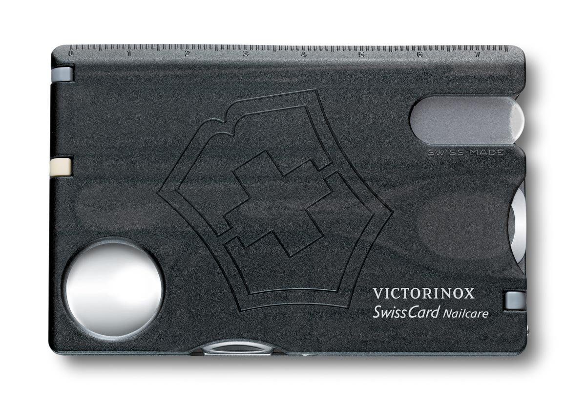 Victorinox Taschenmesser Swiss Card Nailcare, transluzent schwarz