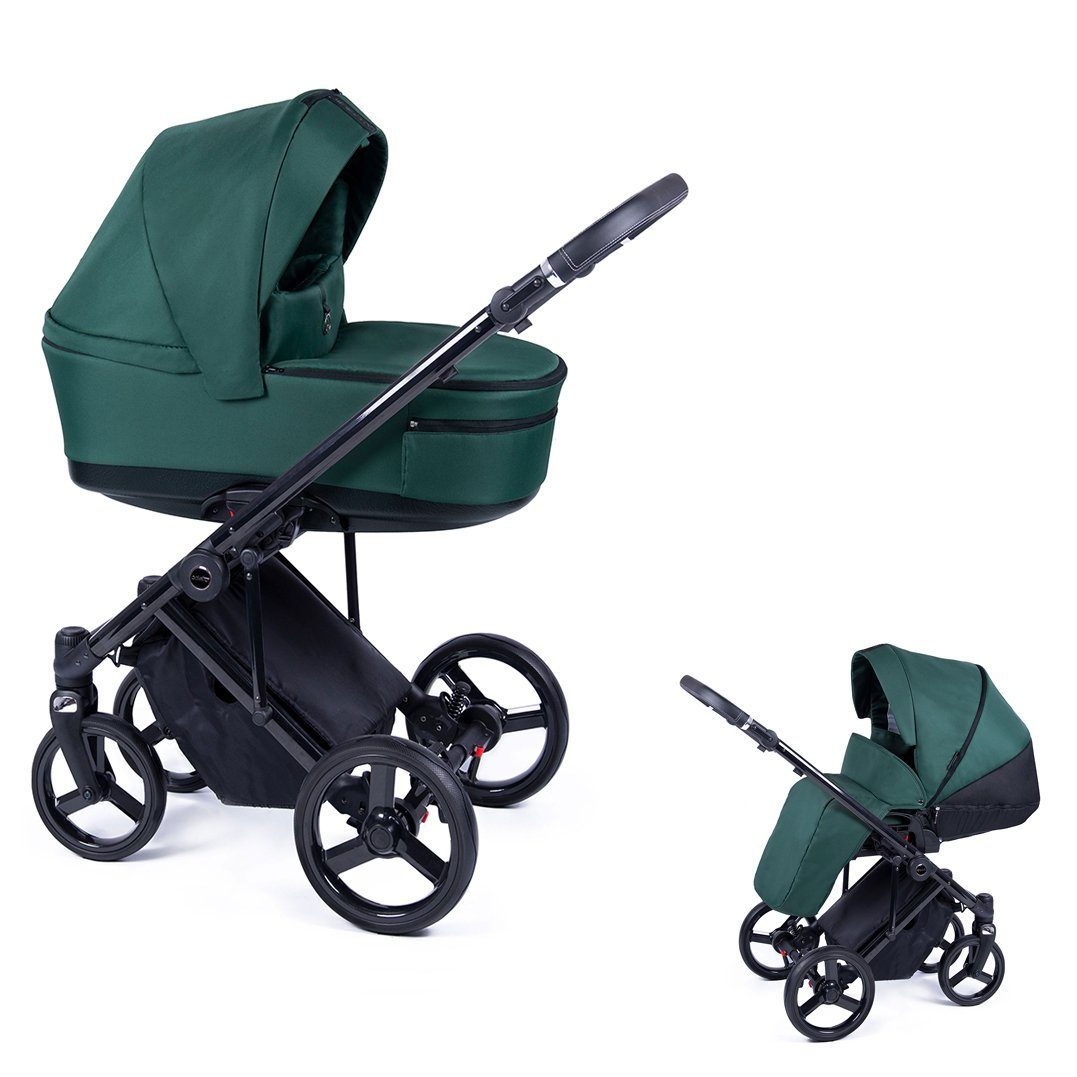 - 14 = Gestell 2 in Kinderwagen-Set in Petrol Teile schwarz - Designs Fado 24 babies-on-wheels 1 Kombi-Kinderwagen