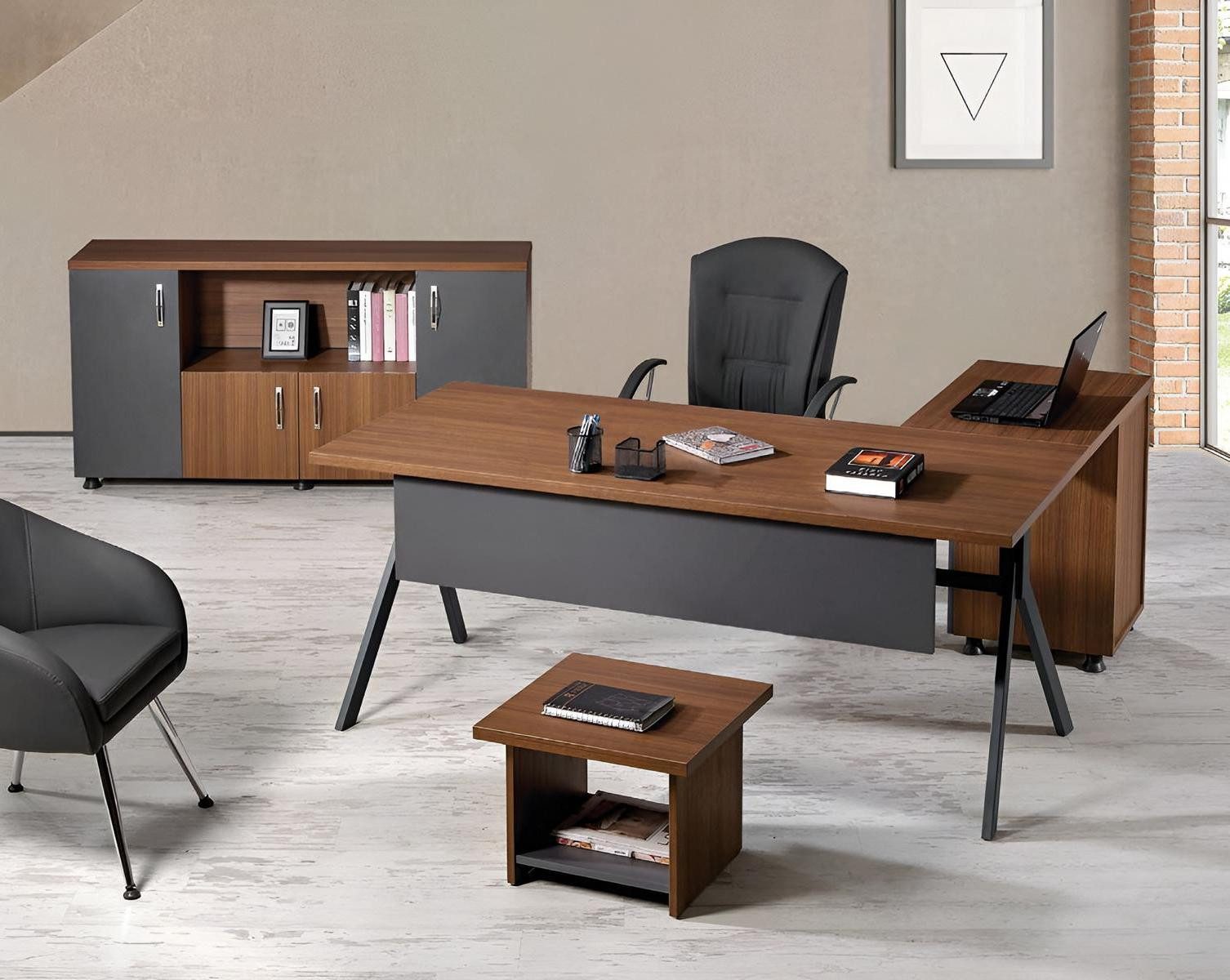 Büromöbel-Set Schreibtisch Eckschreibtisch Büroarbeitsplatz Büroausstattung