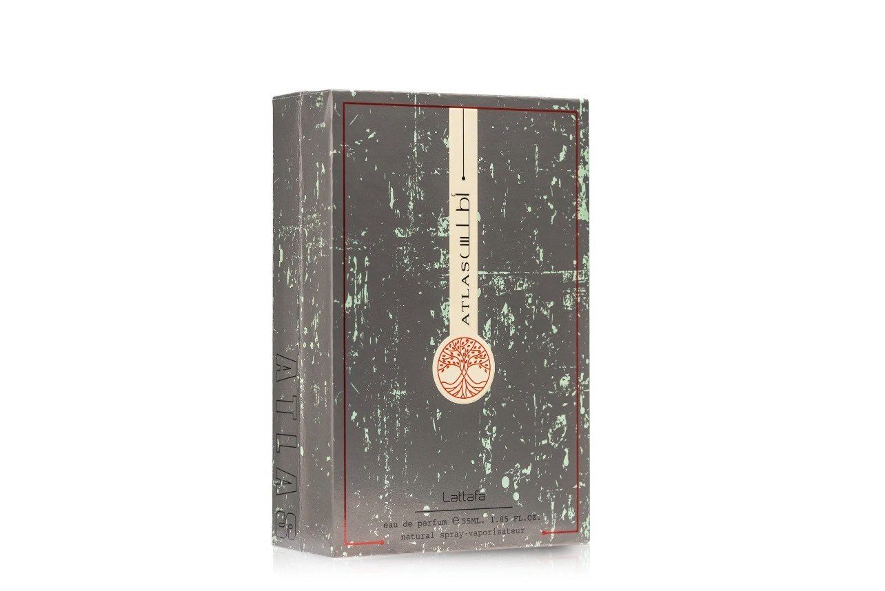 Lattafa Eau de Parfum Atlas Duft, Herrenduft, 55 ml, Ideal für Alltag, Büro und warme Jahreszeiten