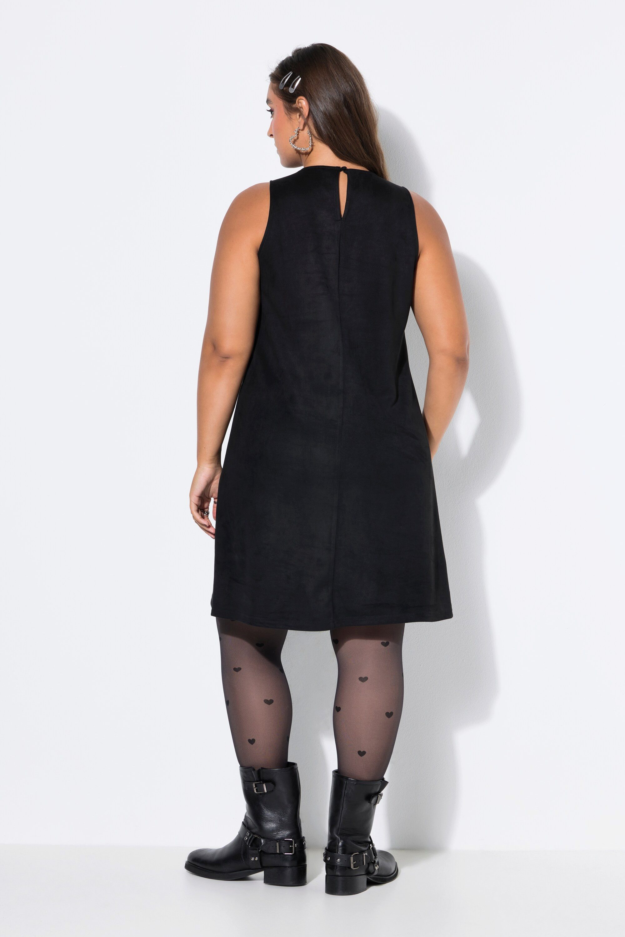 Studio Untold Jerseykleid Suedekleid Veloursleder-Optik – Bild 3 von 4