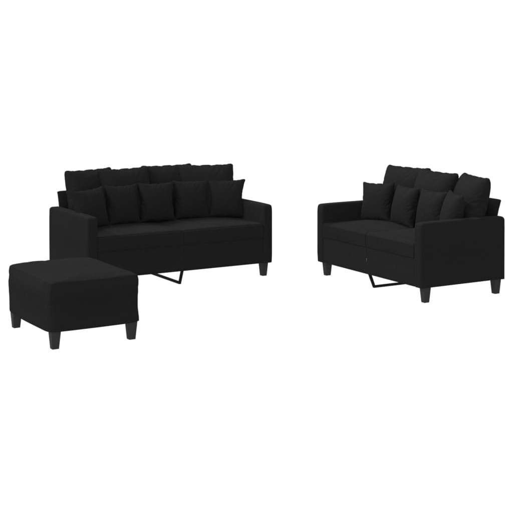 vidaXL Sofa 3-tlg. Sofagarnitur mit Kissen günstig online kaufen