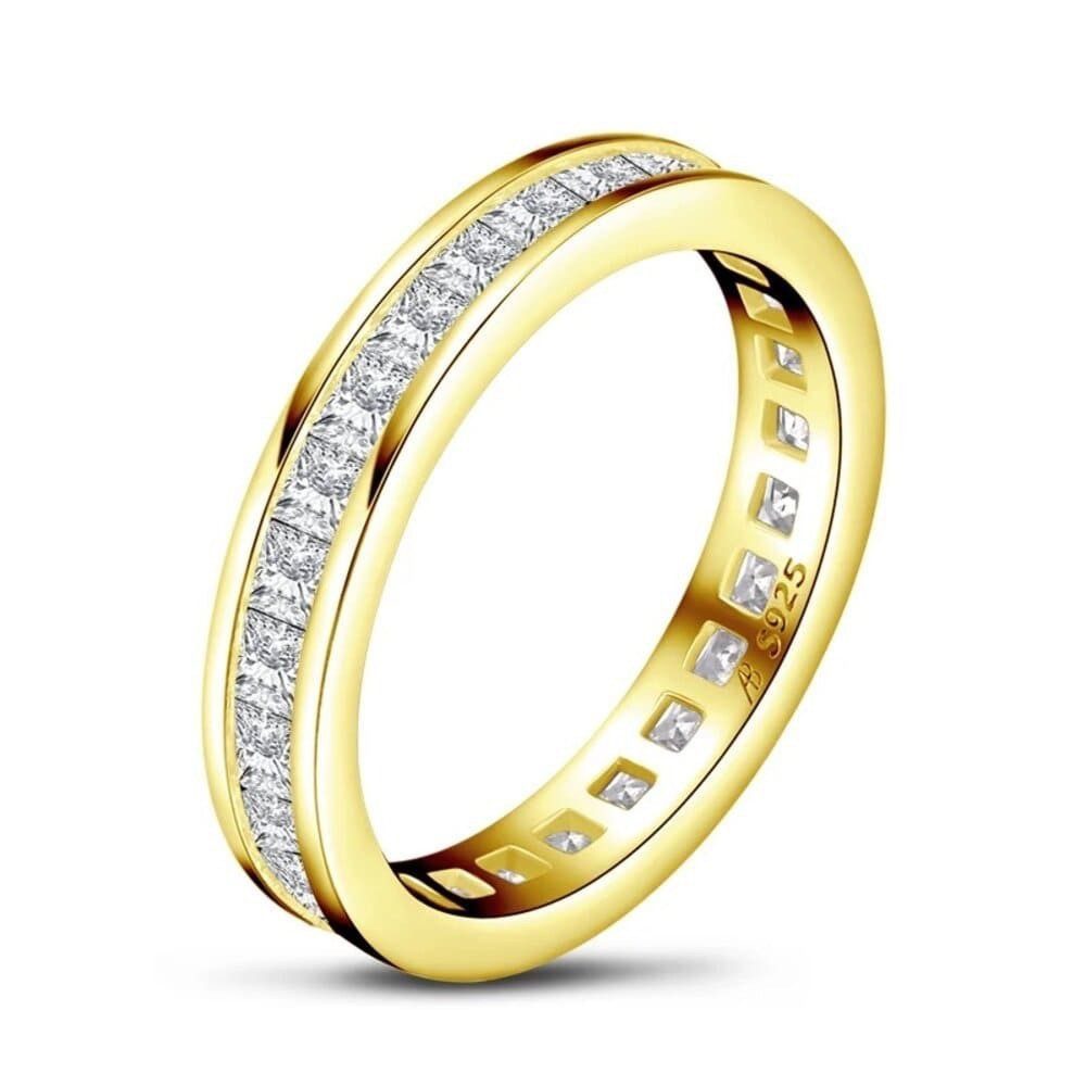 ROUGEMONT Verlobungsring Funkelnder Memoire Ring Verlobungsring Schmuckgeschenk 925 Silber, Echtschmuck