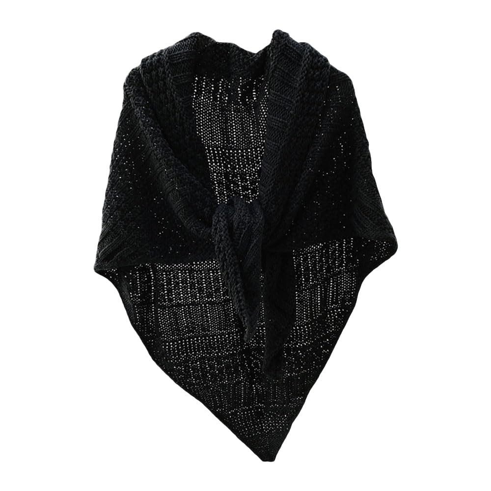 nsihing Modeschal Damen Dreieckschal Schultertuch Strickwolle Warm Umschlagtuch, (Warmer gestrickter Dreiecksschal aus Strickwolle), ideal für Frühling, Herbst und Winter als Schulter- oder Halstuch